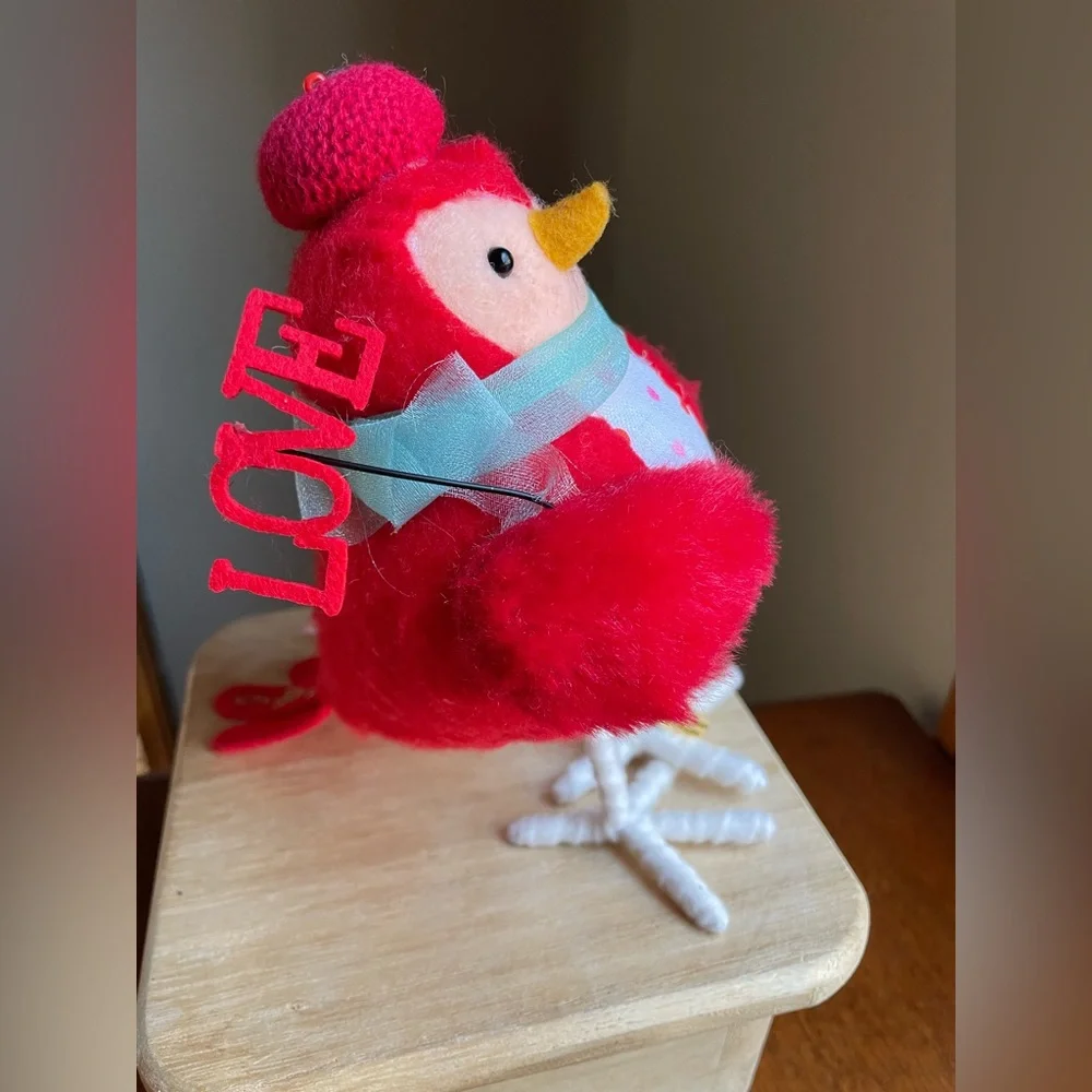 2023 Target Spritz Valentine’s Day Red Hearts Felt Fabric Bird Love Aerial Beret